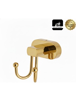 Premium Pirinç Doruk 2li Askılık Gold