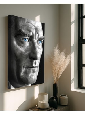 Mgi Design Atatürk Kanvas Tablo Siyah Beyaz Işyeri Ev