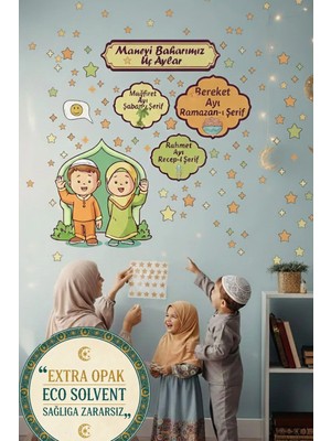 Kt Grup Üç Aylar Recep Şaban Ramazan Mat Görünümlü Sticker Seti