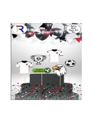 Beşiktaş Temalı Pasta Üstü Figür Set 5'li