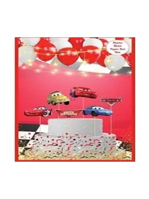 Cars Temalı Pasta Üstü Figür Set 6'lı