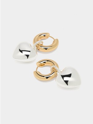 Parfois Kalp Detaylı Halka Küpe