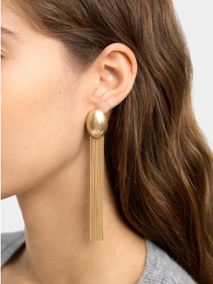 Parfois Metalik Sarkıtlı Uzun Küpe