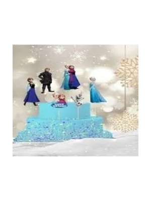 Elsa Temalı Pasta Üstü Figür Set 6'lı