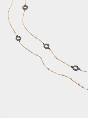 Parfois Zirkonlu Çift Halka Kolye