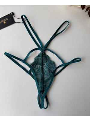 Intive Lingerie Kadın Dantelli Yüksek Bel Fantezi String/külot - 102