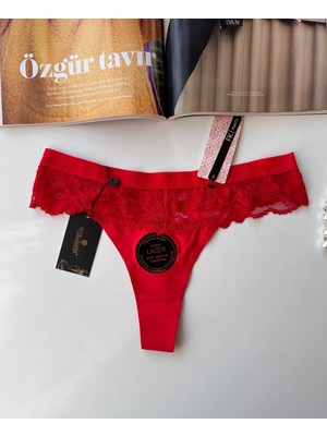 Intive Lingerie Orijinal Lazer Kesim Üstün Kalite Spandex Invisible Dikişsiz Dantelli Tanga - 2801