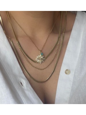 Venüs Design Çelik Çoklu Kolye Seti