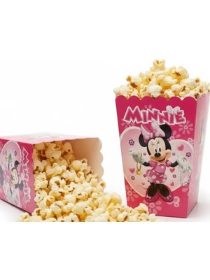 Minnie Mouse Temalı Mısır Kutusu 8'li Popcorn Kutusu