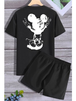 Adrift Sırt Baskılı Şort T-Shirt Eşofman Takımı