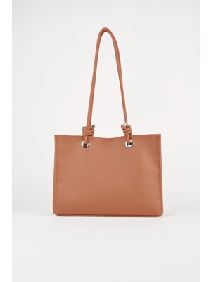 Vivaq Kadın Taba Buket 3 Bölmeli Orta Boy Astarlı Çıt Çıt Kapama El ve Kol Çantası