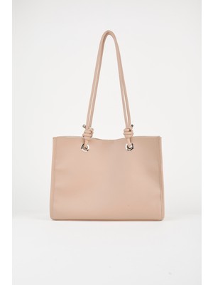 Vivaq Kadın Vizon Buket 3 Bölmeli Orta Boy Astarlı Çıt Çıt Kapama El ve Kol Çantası