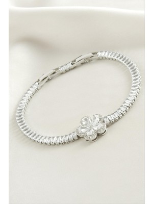 Linarx Papatya Baget Taşlı Lüks Çelik Bileklik