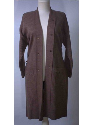 Bayan Triko Ceket Uzun