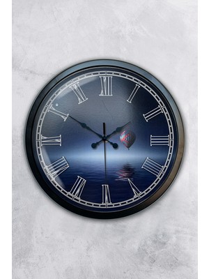 Kasva Concept Hediyelik 40 cm Siyah Metal Cappadocia Duvar Saati