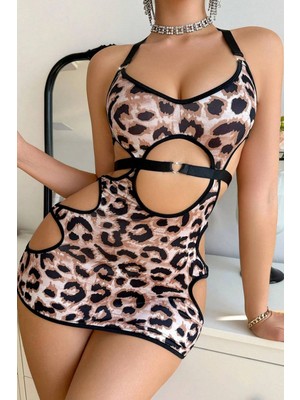 Intive Lingerie Kadın Leopar Elbise Fantezi 2068
