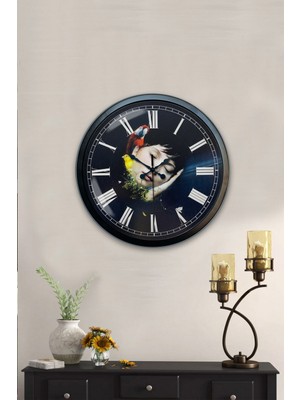 Kasva Concept 40 cm Siyah Metal Sayısız Duvar Saati