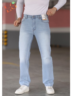 Lorda Giyim Erkek Kot Pantalon Baggy Yuksek Bel Fermuarlı Likrasız