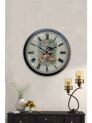 Kasva Concept Hediyelik 40 cm Siyah Metal Mutfak Duvar Saati