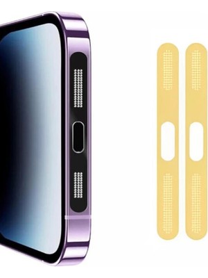 Yaman Market Ally iPhone 14 Pro Için Anti-Dust Toz ve Kir Önleyici Sticker 2 Adet SET-(5775) - KB002H-6J5WC4