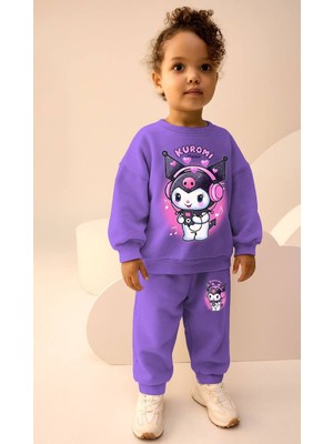 Kız Çocuk Kuromi Desenli Takım