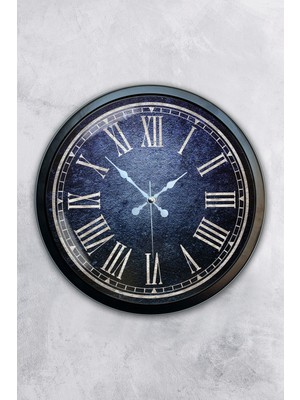 Kasva Concept 40 cm Siyah Metal Köy Evi Duvar Saati