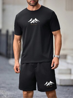 Manfinity Hypemode 2 Adet/takım Örme Erkek Kısa Kollu Tişört ve Şort Takımı