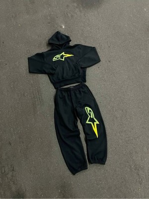 Kalic Studio Ünisex Alt Üst Eşofman Takımı Siyah