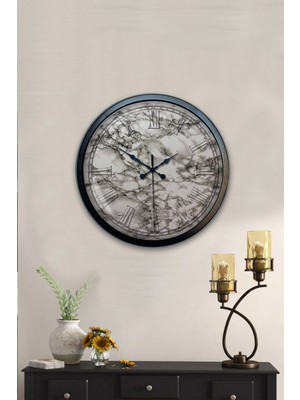 Kasva Concept 40 cm Siyah Metal Mutfak Duvar Saati