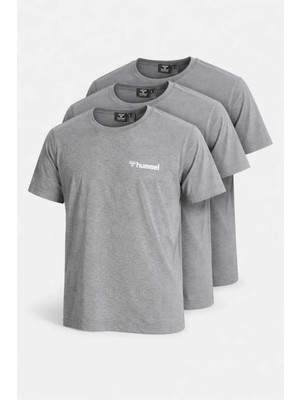 Hummel Jullian 912390-2833 3lü Koyu Gri Erkek Tişört