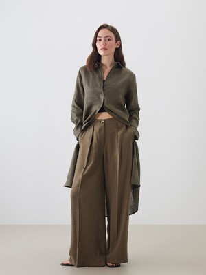 Lc Waikiki Yeni Sezon %100 Keten Kadın Gömlek Tunik