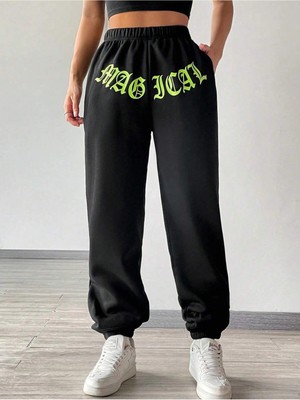 Adrift Coolane Letter Graphic Elastic Waist 4 Mevsim Eşofman