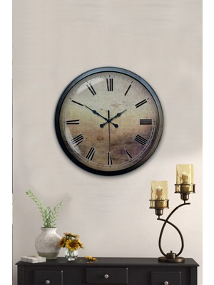 Kasva Concept 40 cm Siyah Metal Diyetisyen Duvar Saati