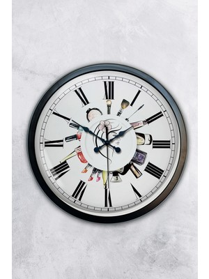Kasva Concept 40 cm Siyah Metal Güzellik Salonu Duvar Saati