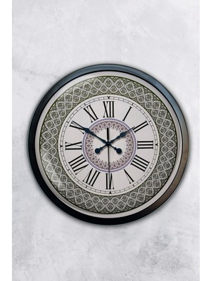 Kasva Concept 40 cm Siyah Metal Roma Rakamlı Duvar Saati