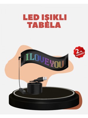 Marsilyan Kayan Yazı Destekli Rgb LED Reklam Paneli USB ile Kolay Kurulumlu