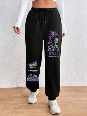 Adrift Graphic Drawstring Waist 4 Mevsim Eşofman