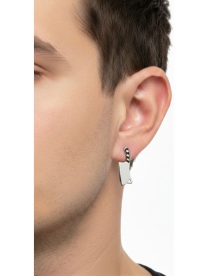 Winy Concept Balta Figürlü Modern Tasarım Erkek Çelik Halka Küpe