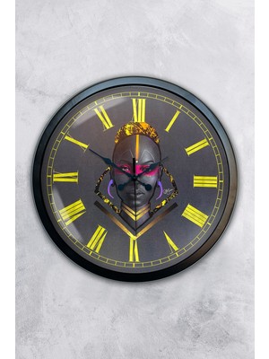 Kasva Concept 40 cm Siyah Metal At Duvar Saati