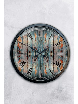 Kasva Concept Hediyelik 40 cm Siyah Metal Alacalı Duvar Saati