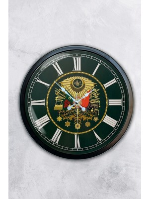 Kasva Concept 40 cm Siyah Metal Osmanlı Devleti Duvar Saati