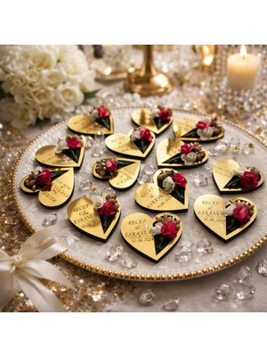 Düğün Nişan Söz Kına Kalp Magnet Kişiye Özel 50 Adettir.no 93
