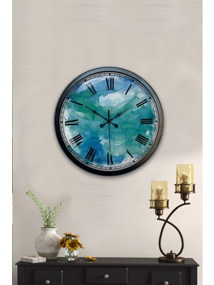 Kasva Concept 40 cm Siyah Metal Dümen Duvar Saati