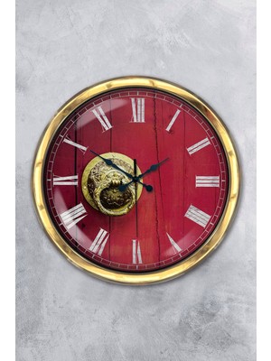 Kasva Concept 40 cm Gold Metal Romen Rakamlı Duvar Saati