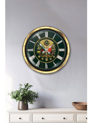 Kasva Concept 40 cm Gold Metal Osmanlı Devleti Duvar Saati