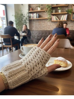 M&Ç Boutique Bohem Tarz Örgü Parmaksız Çift Eldiven