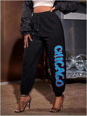 Adrift Sxy Letter Graphic Drawstring Waist 4 Mevsim Eşofman