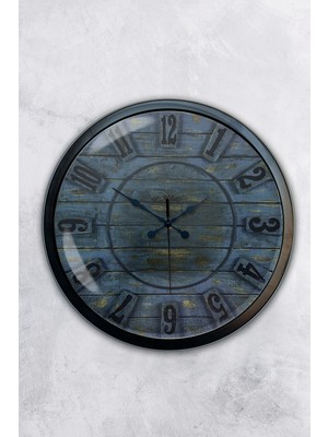 Kasva Concept Hediyelik 40 cm Siyah Metal Retro Duvar Saati