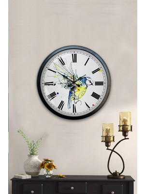 Kasva Concept 40 cm Siyah Metal Eat Duvar Saati