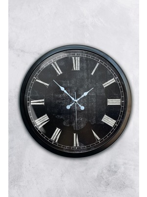 Kasva Concept 40 cm Siyah Metal Retro Duvar Saati
